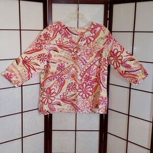 Choices Floral Print Crewneck Top